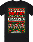 "Tis the Season for Apizza Ugly Sweater tee-black or dark green