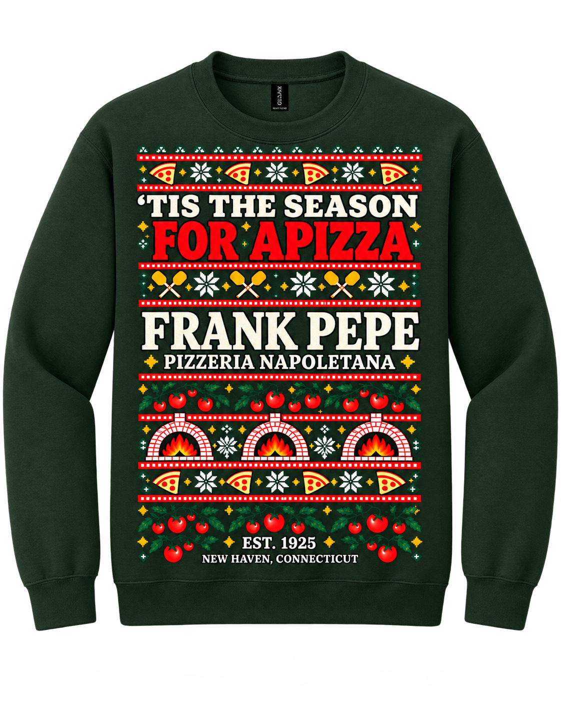 ’Tis the Season for Apizza Ugly Sweater Holiday Crewneck Sweatshirt