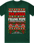 "Tis the Season for Apizza Ugly Sweater tee-black or dark green
