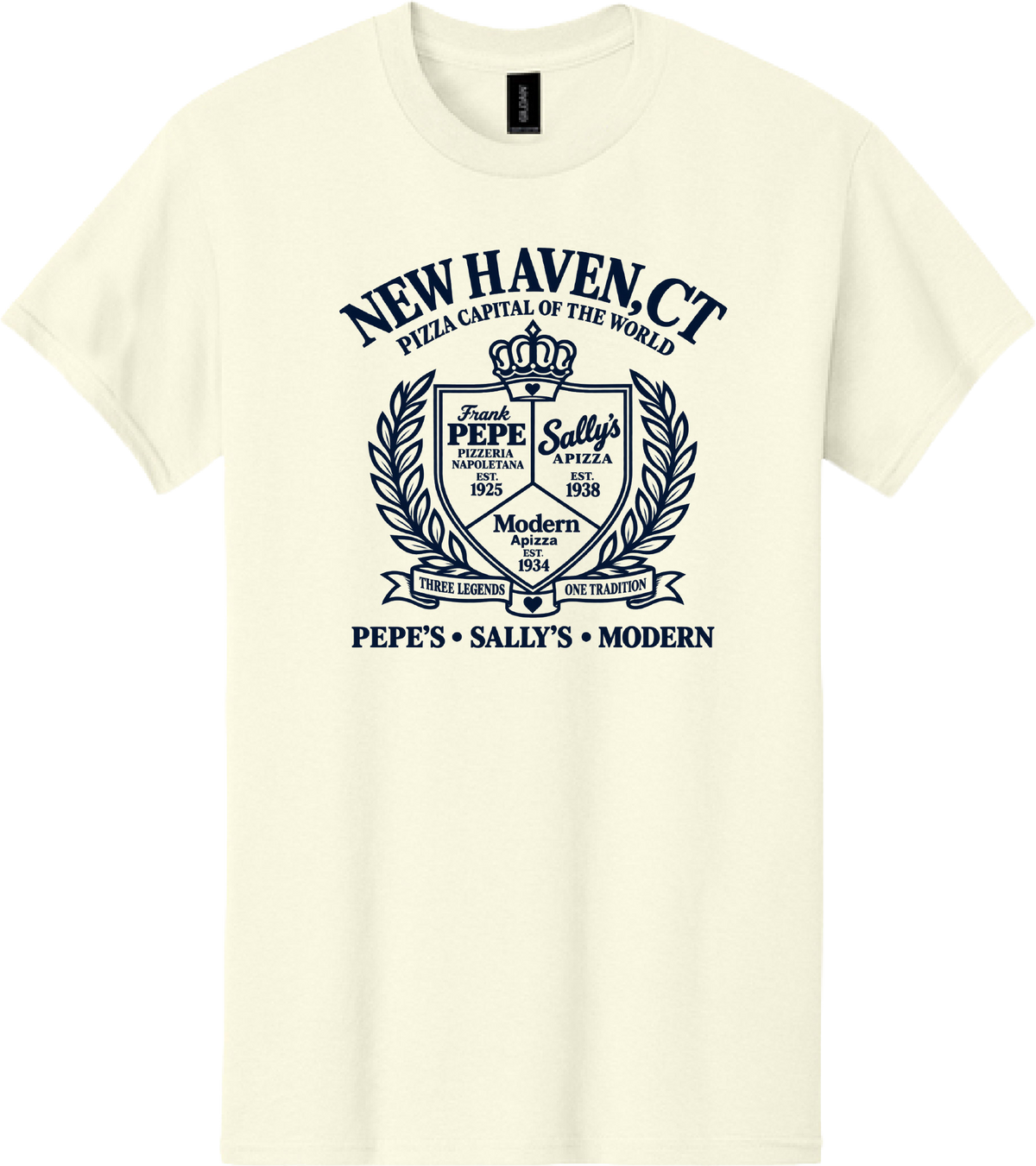 Vintage New Haven Pizza Capital of the World T-Shirt - Adult
