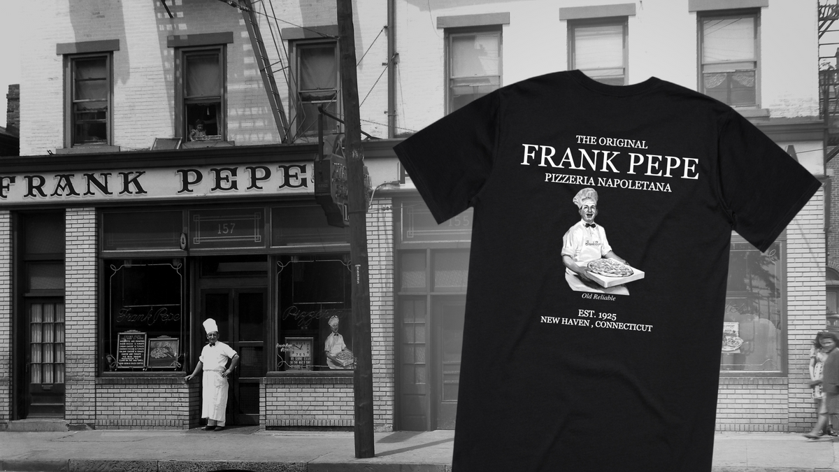 Frank Pepe's official tees